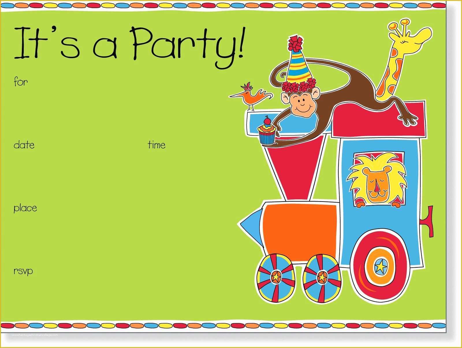 Free Printable Birthday Invitation Cards Templates Of Birthday Invitations Kids Birthday Invite