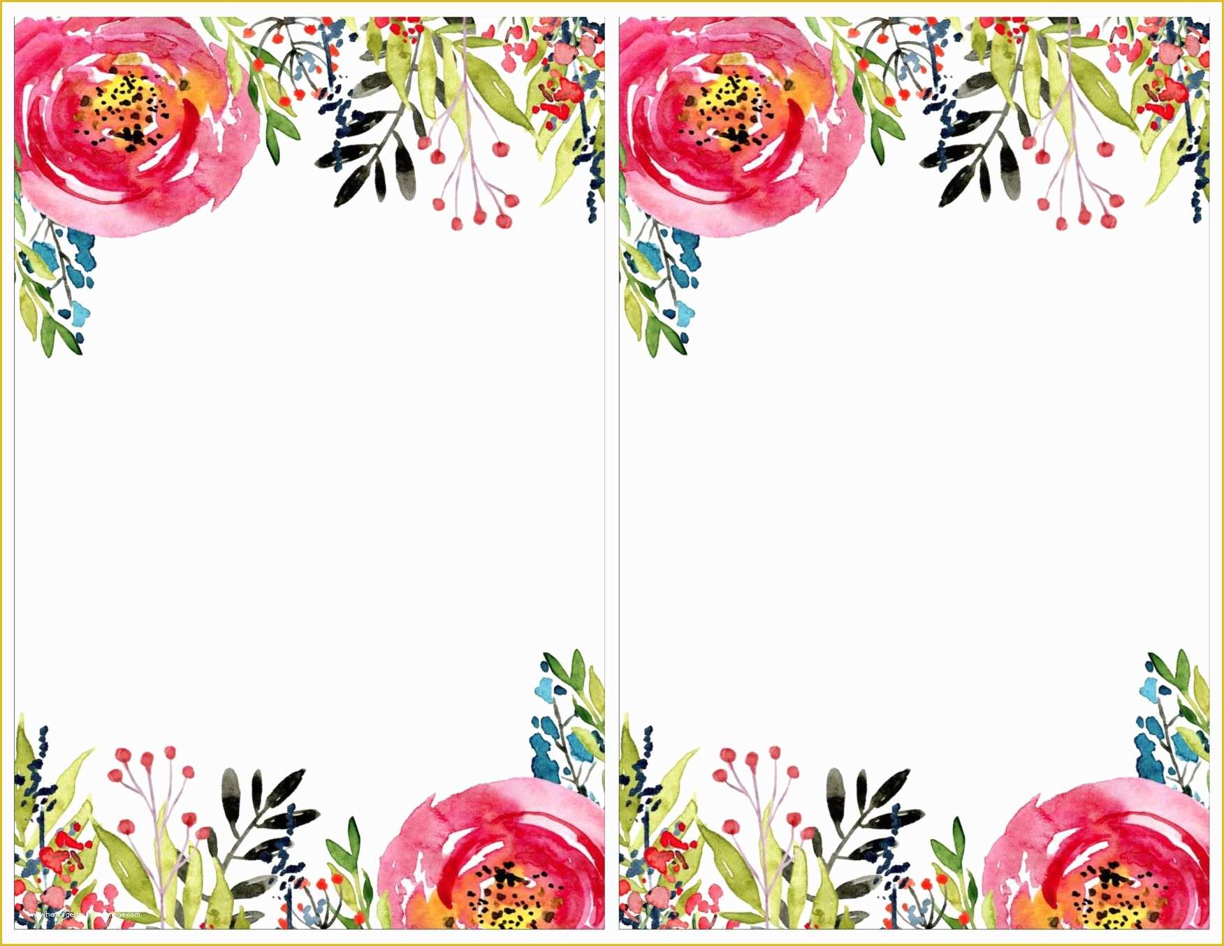 Free Printable Birthday Invitation Cards Templates Of Floral Invitation Template Free Printable