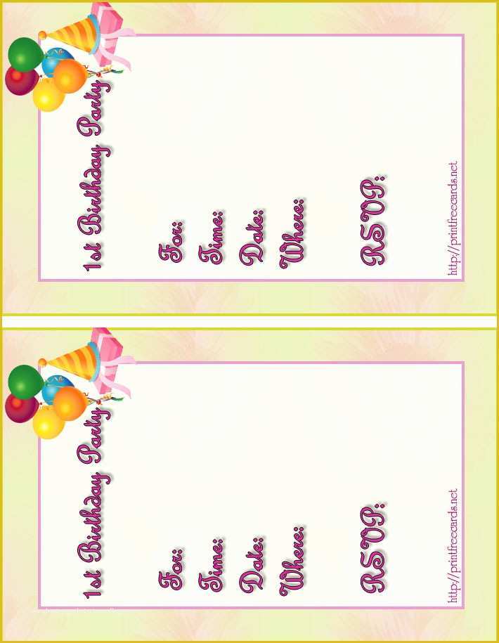 Free Printable Birthday Invitation Cards Templates Of Free Kids Birthday Invitations Free Printable Children S