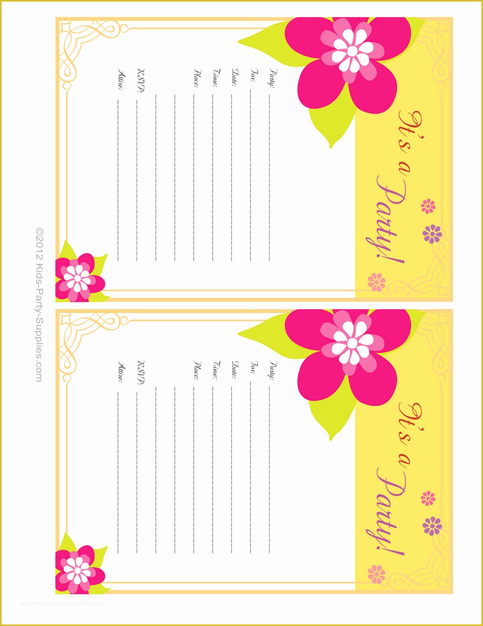 Free Printable Birthday Invitation Cards Templates Of Hawaiian Party Invitations Free Printable