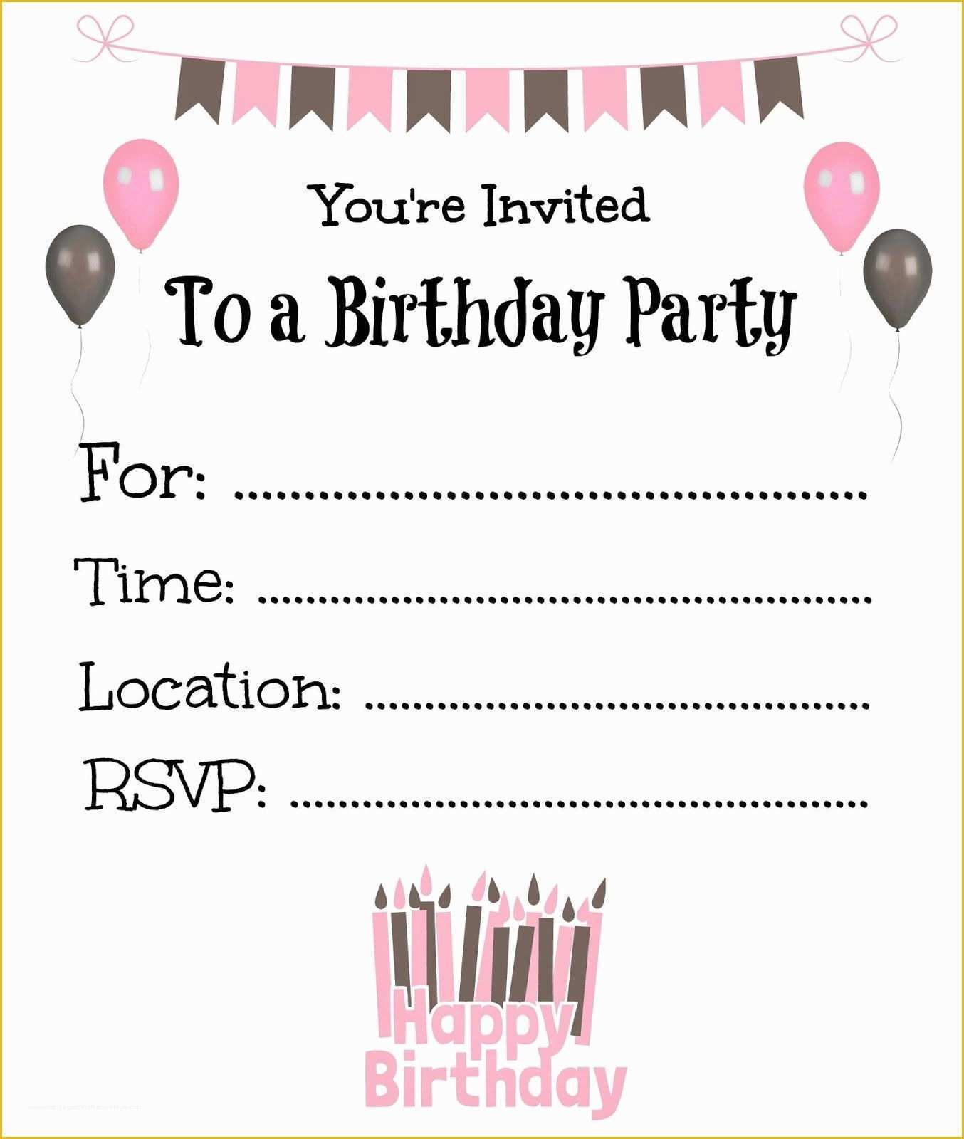 Free Printable Birthday Invitation Templates Of Free Printable Birthday Invitations for Kids Birthday
