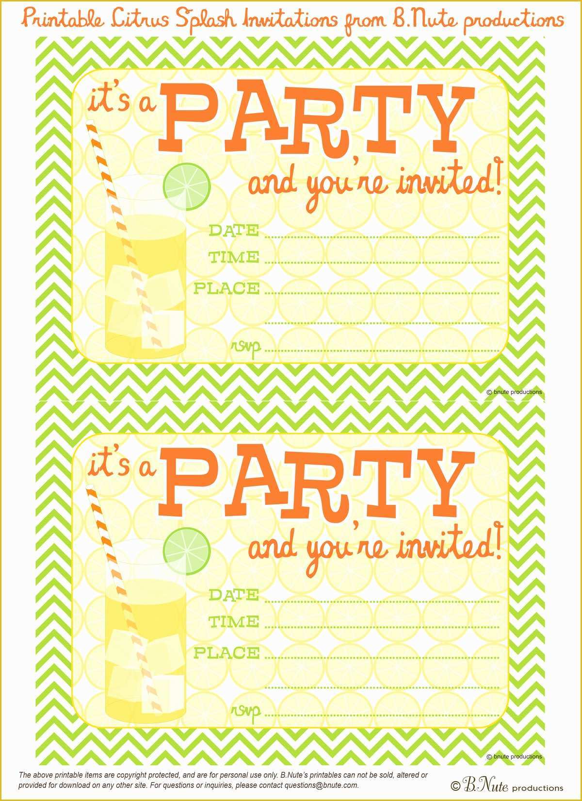 Free Printable Birthday Invitation Templates Of Party Invitation Templates Free Printable Party