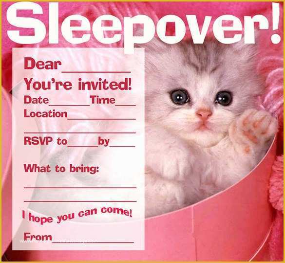 Free Printable Birthday Sleepover Invitation Templates Of 13 Creative Slumber Party Invitation Templates &amp; Designs