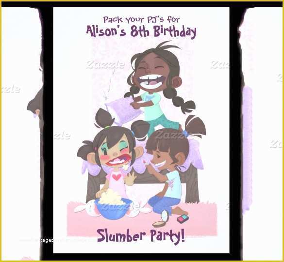 Free Printable Birthday Sleepover Invitation Templates Of 13 Creative Slumber Party Invitation Templates Psd Ai