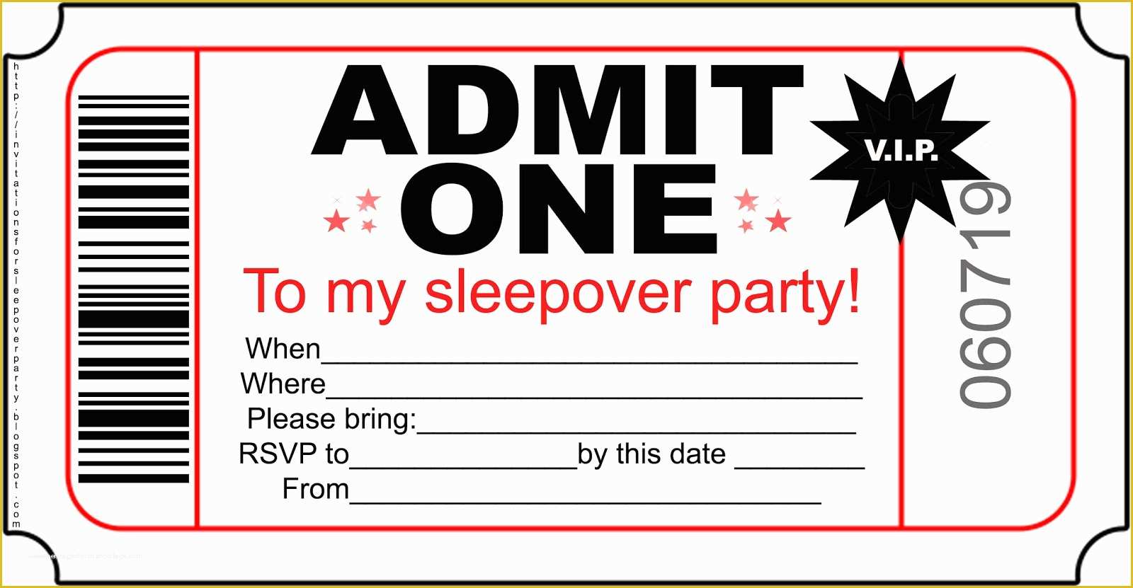 Free Printable Birthday Sleepover Invitation Templates Of Invitations for Sleepover Party