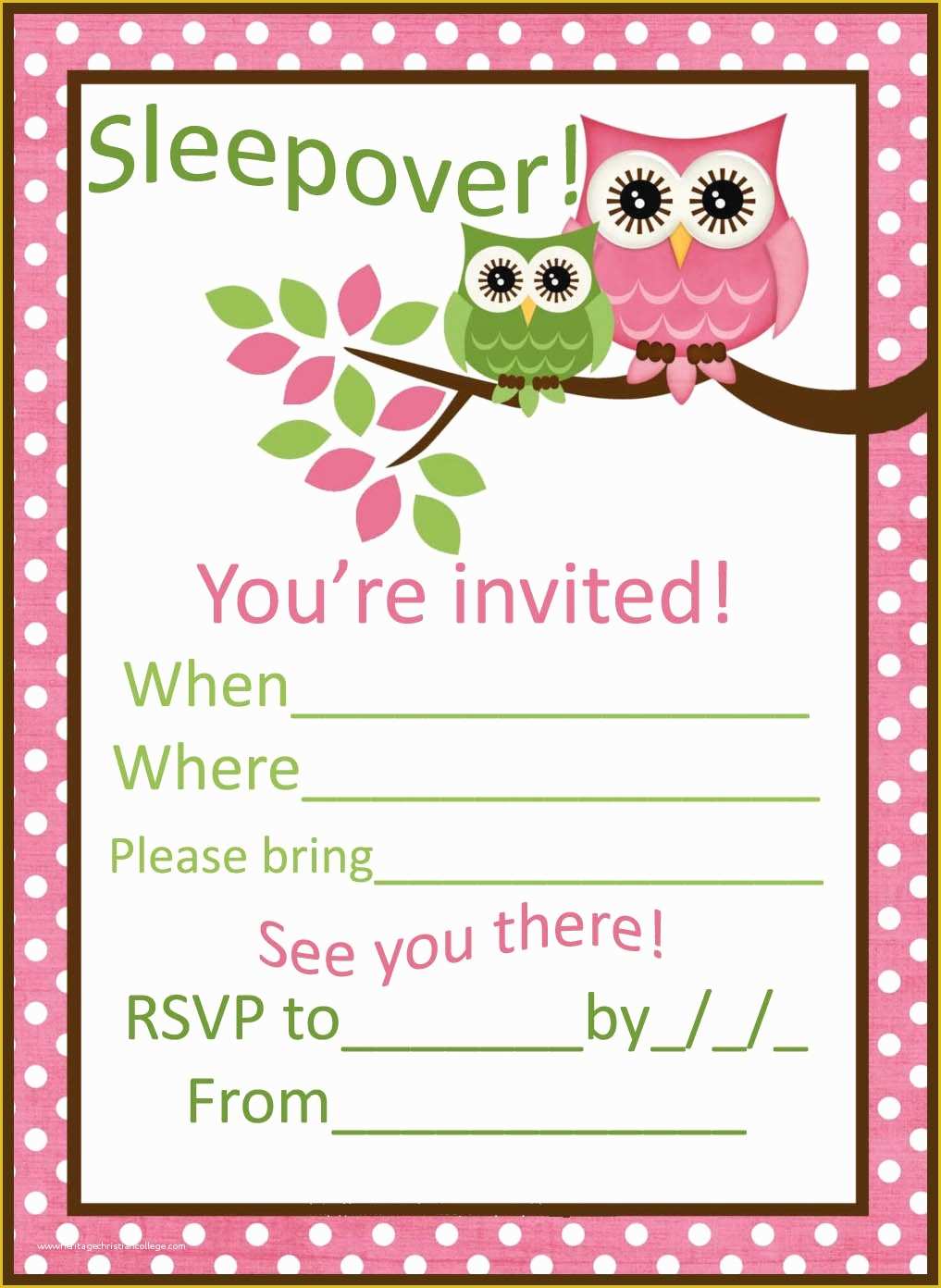 Free Printable Birthday Sleepover Invitation Templates Of Sleepover Party Invitations