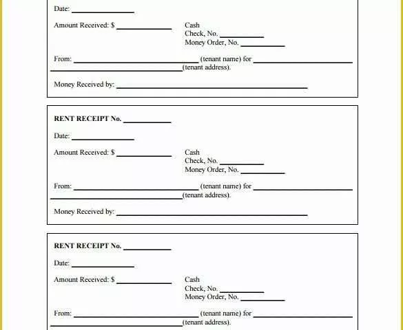 Free Printable Blank Receipt Template Of 26 Rent Receipt Templates Doc Pdf