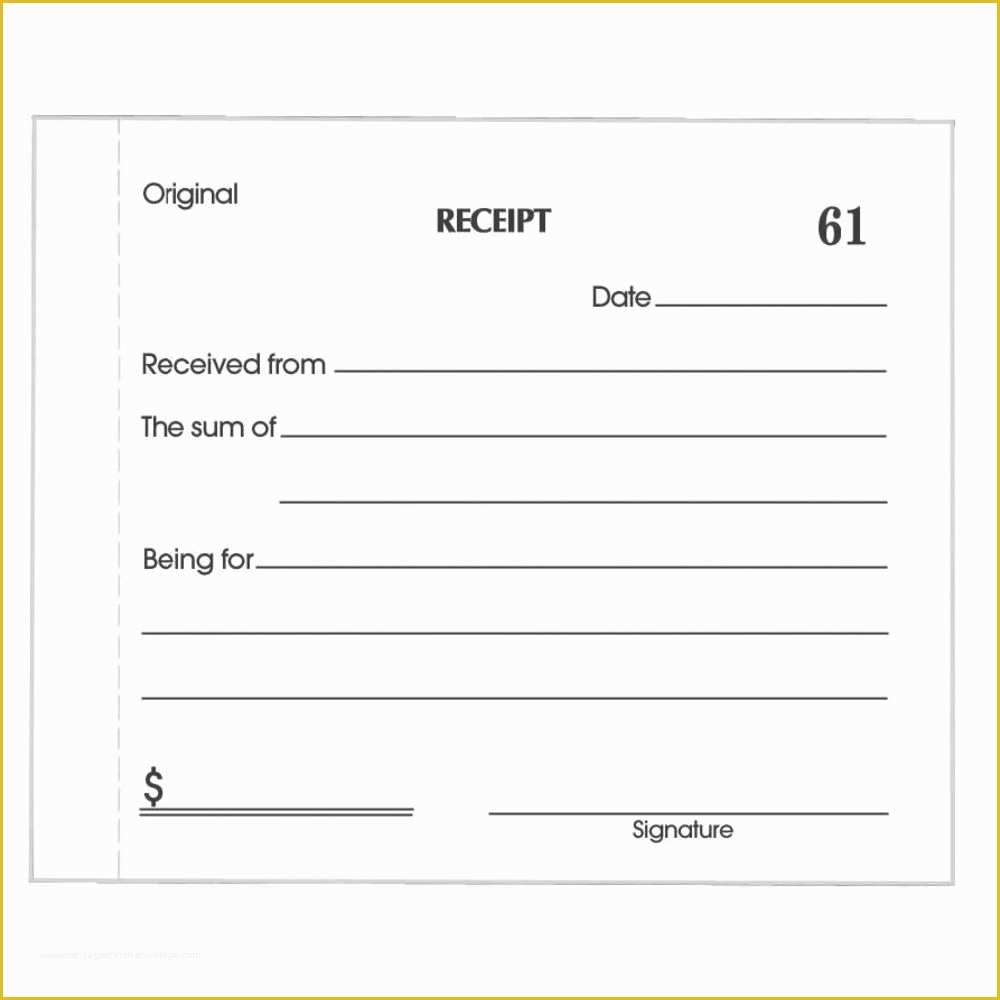 Free Printable Blank Receipt Template Of 5 Cash Receipt Templates Excel Pdf formats