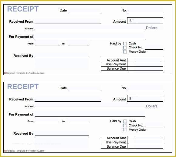 Free Printable Blank Receipt Template Of 7 Sample Receipt Templates to Download