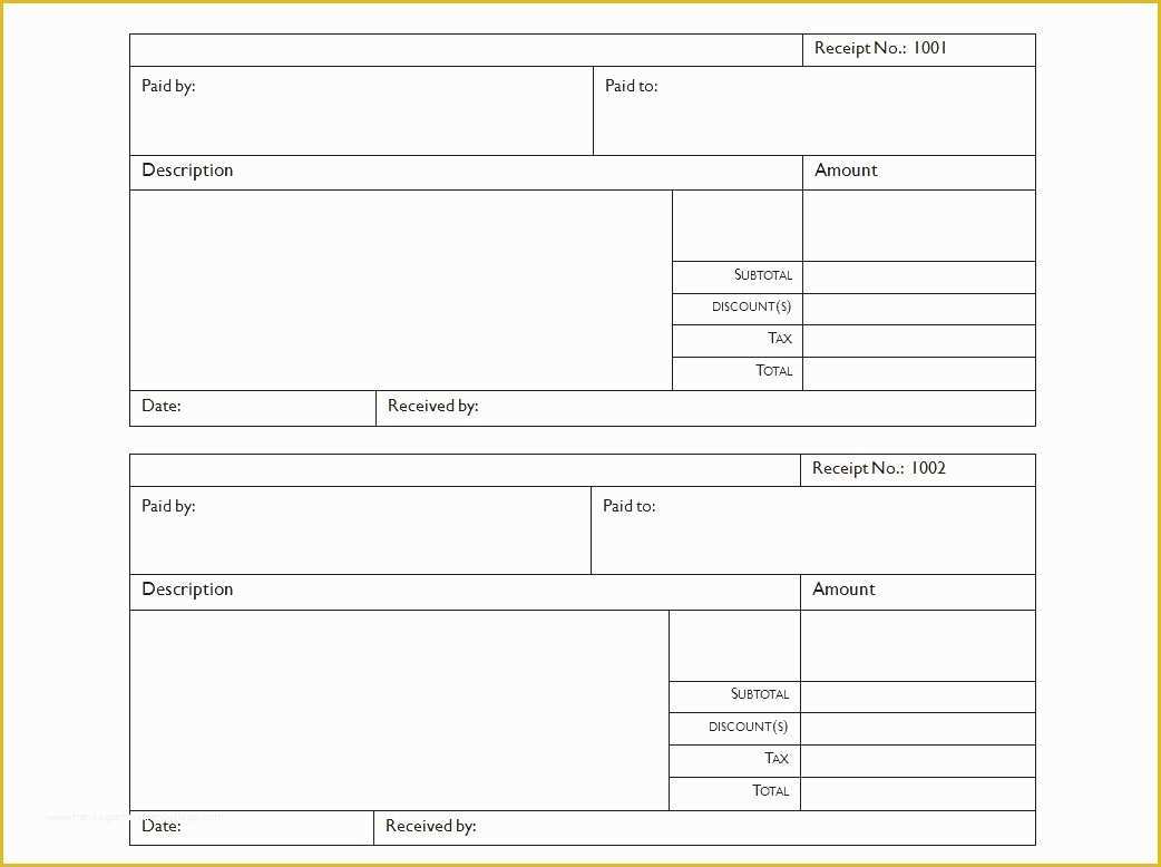 Free Printable Blank Receipt Template Of Blank Receipt form Example Mughals