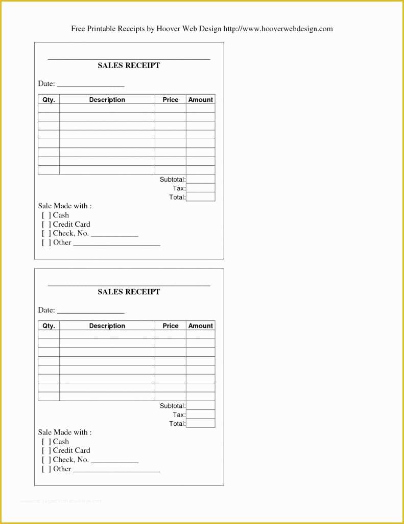 Free Printable Blank Receipt Template Of Blank Receipt form Receipts Template Example forms