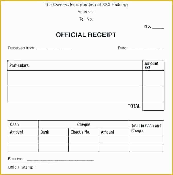 Free Printable Blank Receipt Template Of Free Printable Receipt Template Uk