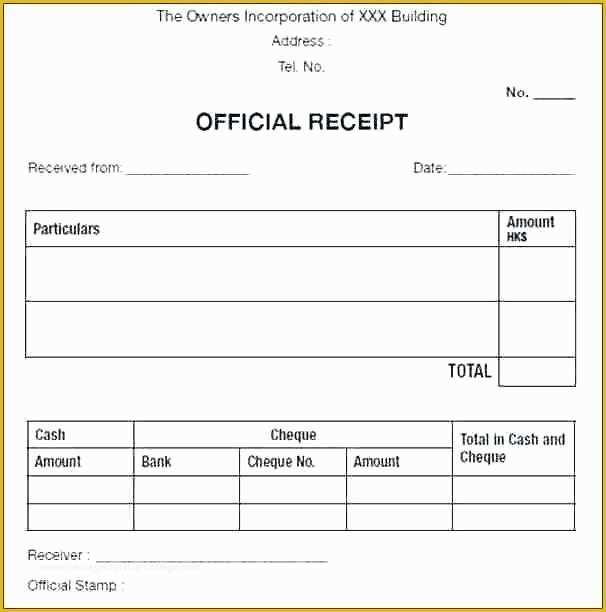 Free Printable Blank Receipt Template Of Free Printable Receipt Template Uk