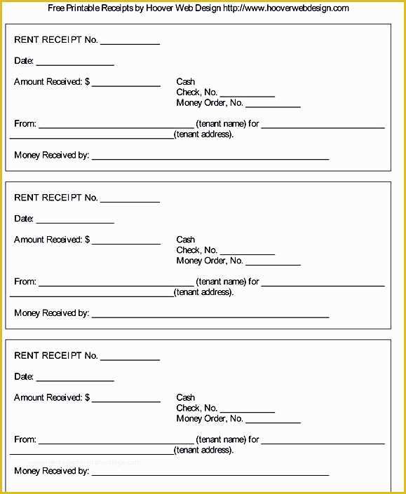 Free Printable Blank Receipt Template Of Free Rent Receipt Template and What Information to Include