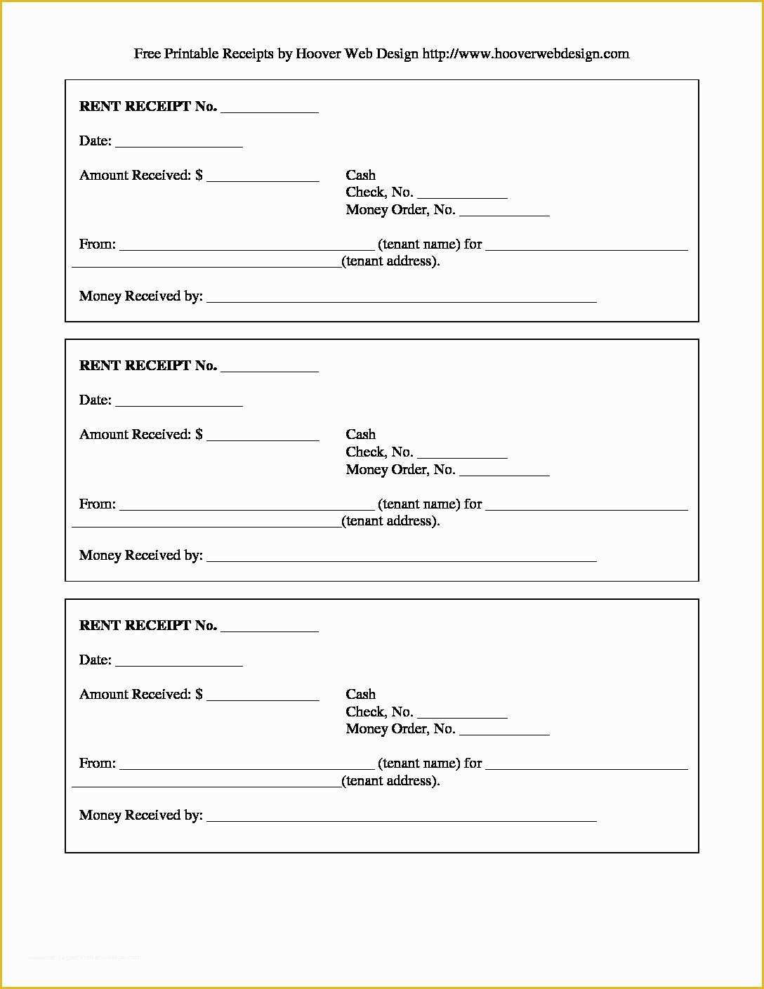 Free Printable Blank Receipt Template Of Free Rent Receipt Template and What Information to Include