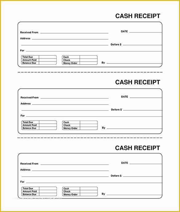 Free Printable Blank Receipt Template Of Receipt Template – 90 Free Printable Word Excel Pdf