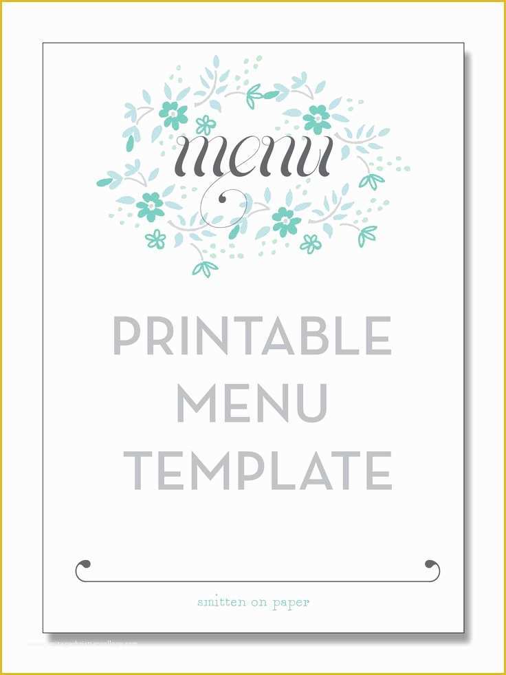 Free Printable Breakfast Menu Templates Of 25 Best Ideas About Printable Menu On Pinterest