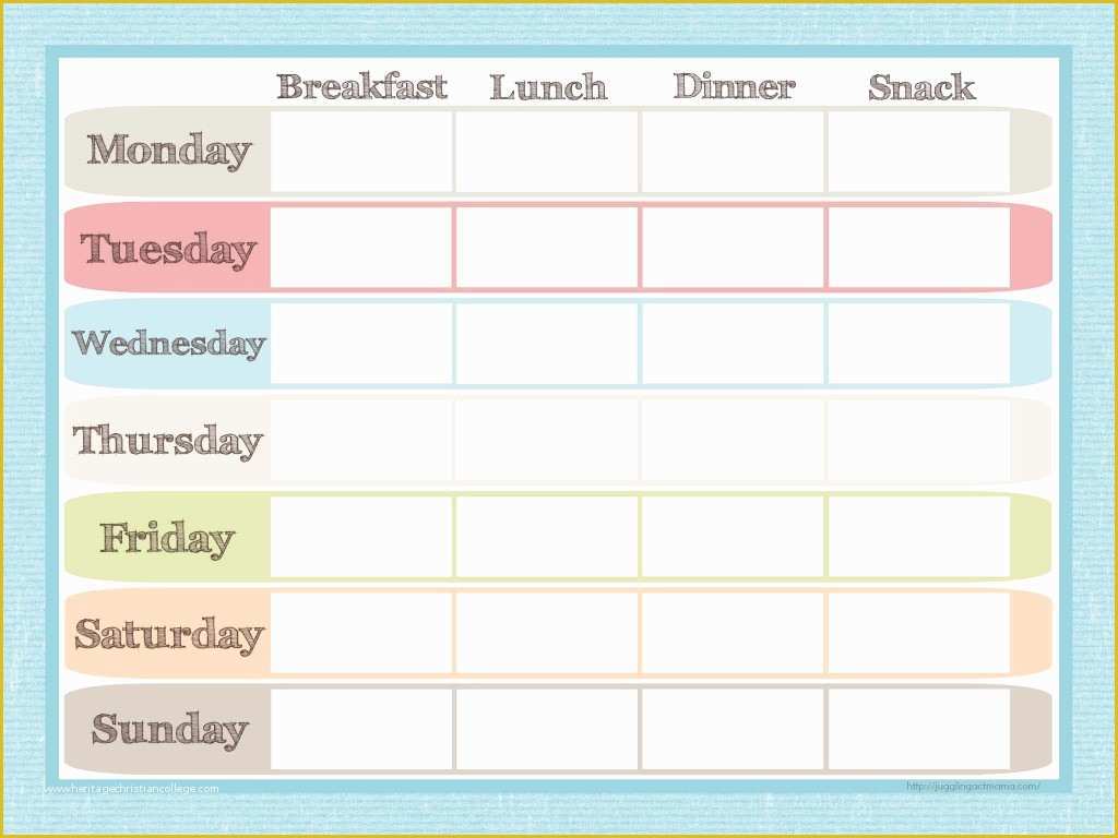 Free Printable Breakfast Menu Templates Of 8 Best Of Printable Menu Planner Free Printable