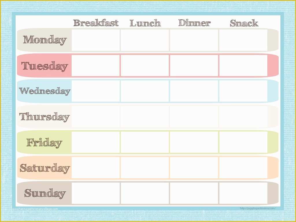 Free Printable Breakfast Menu Templates Of 8 Best Of Printable Menu Planner Free Printable