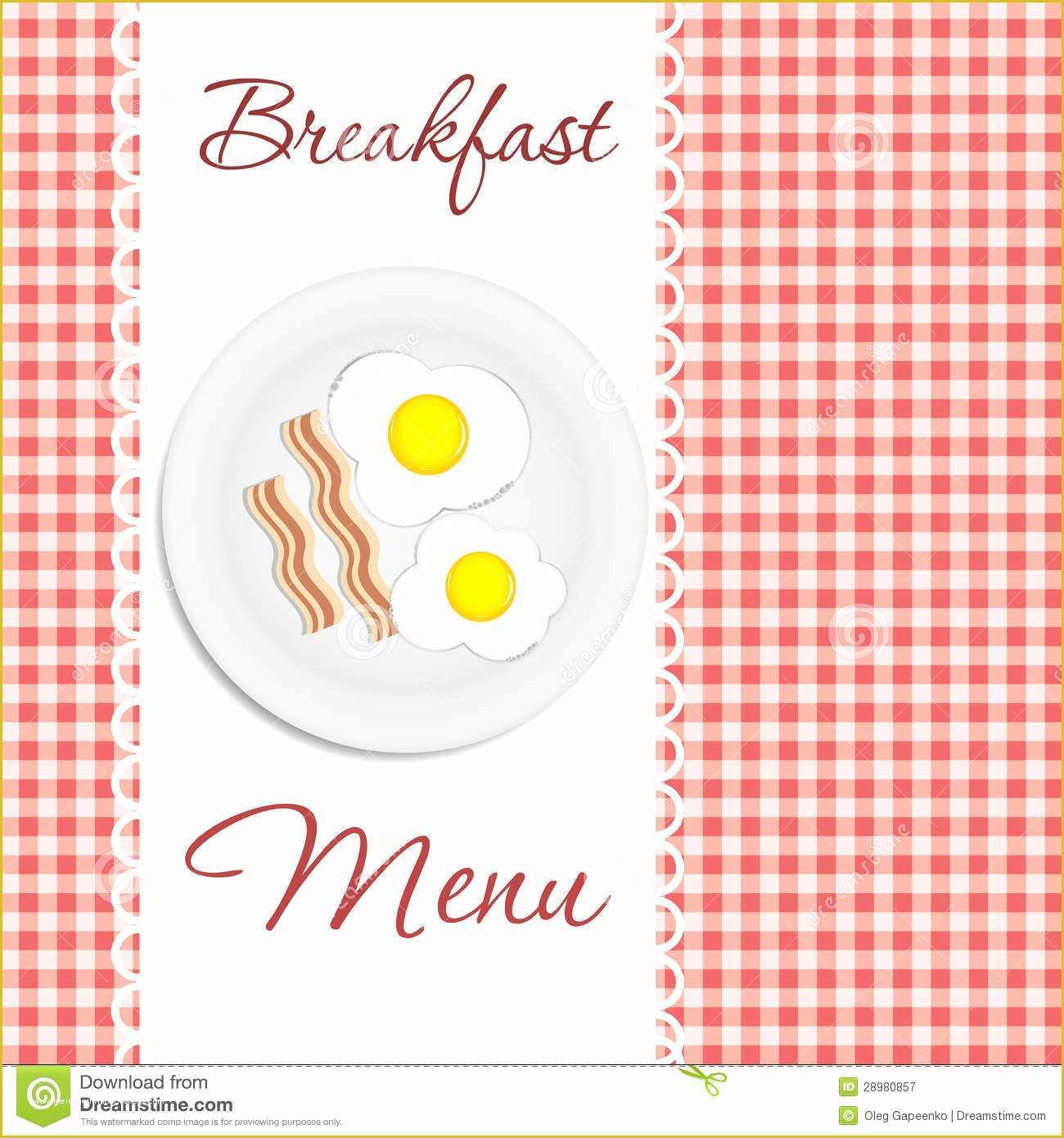 Free Printable Breakfast Menu Templates Of Breakfast Menu Vector Illustration Royalty Free Stock