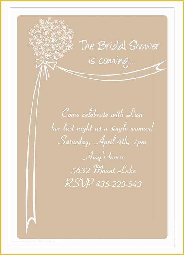 Free Printable Bridal Shower Invitations Templates Of 25 Bridal Shower Invitation Templates Download Free