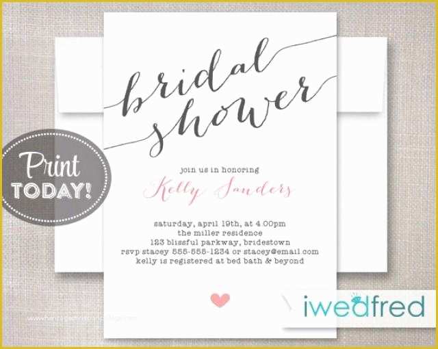 Free Printable Bridal Shower Invitations Templates Of Bridal Shower Invitation Bridal Shower Invitation