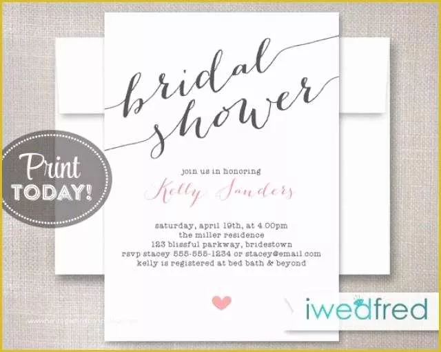 Free Printable Bridal Shower Invitations Templates Of Bridal Shower Invitation Bridal Shower Invitation