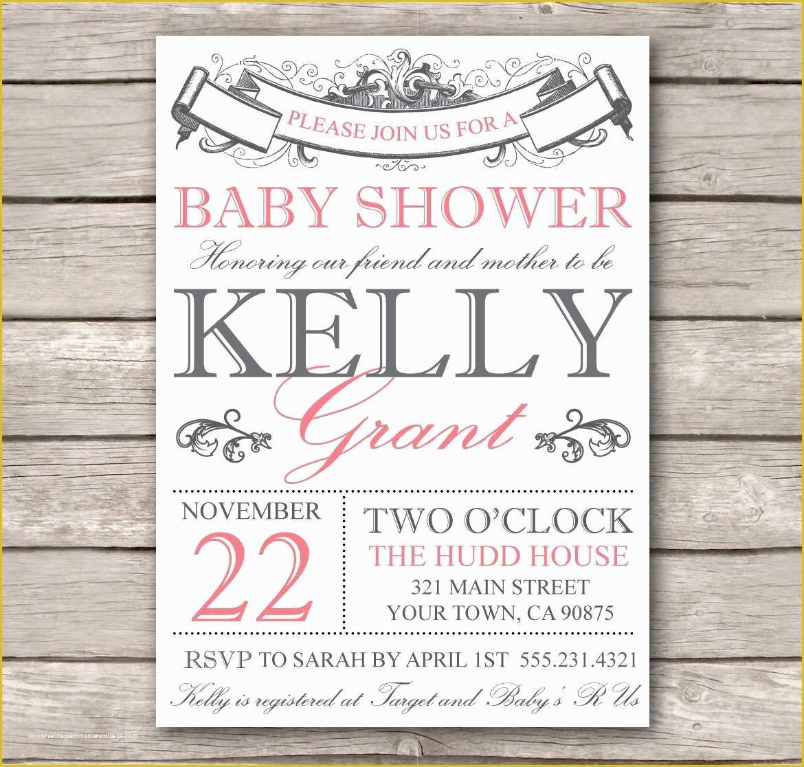 Free Printable Bridal Shower Invitations Templates Of Bridal Shower Invitation or Baby Shower Invitation by