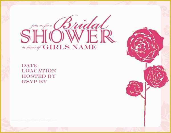 Free Printable Bridal Shower Invitations Templates Of Bridal Shower Invitation Template Free Printable