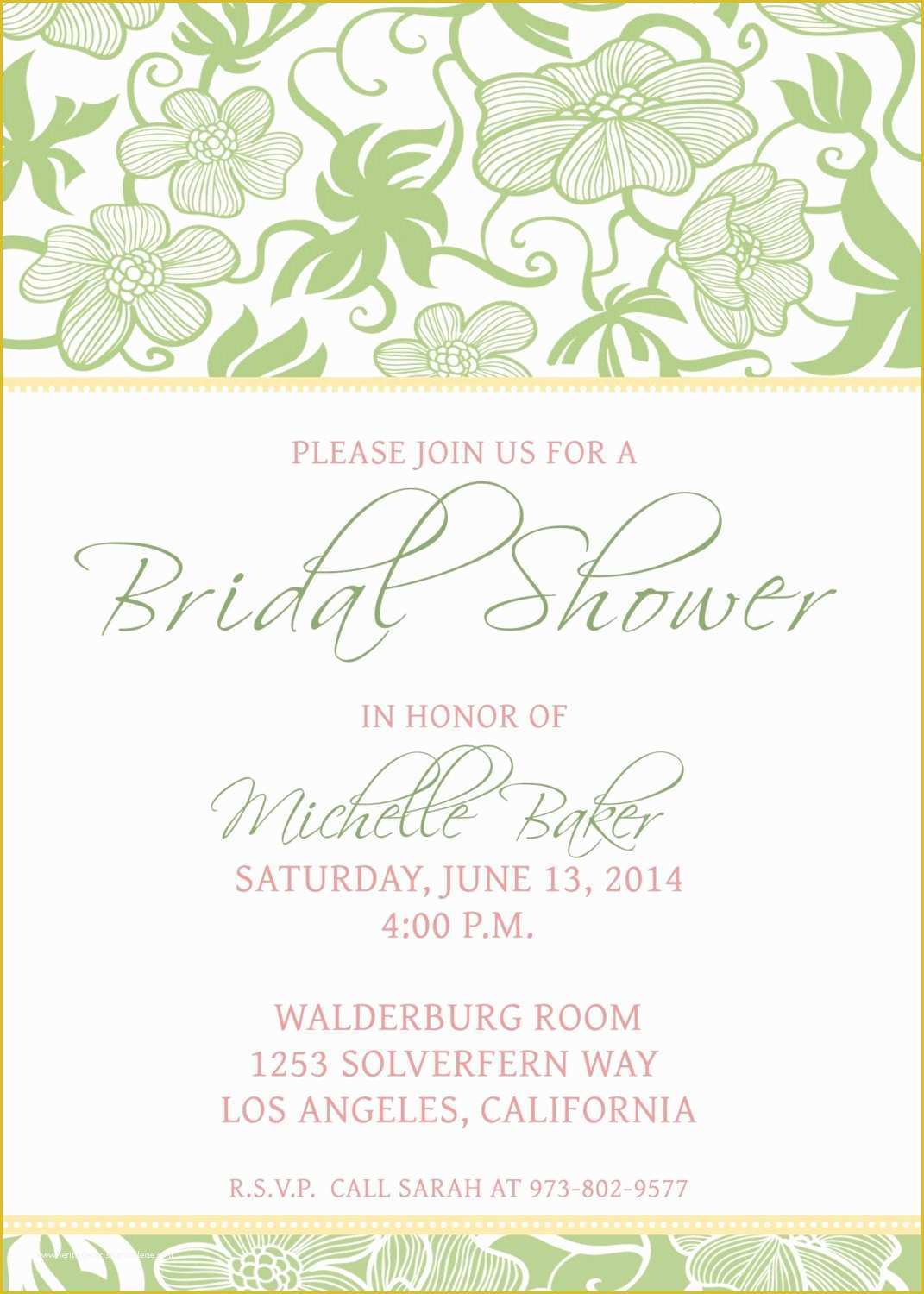 Free Printable Bridal Shower Invitations Templates Of Bridal Shower 