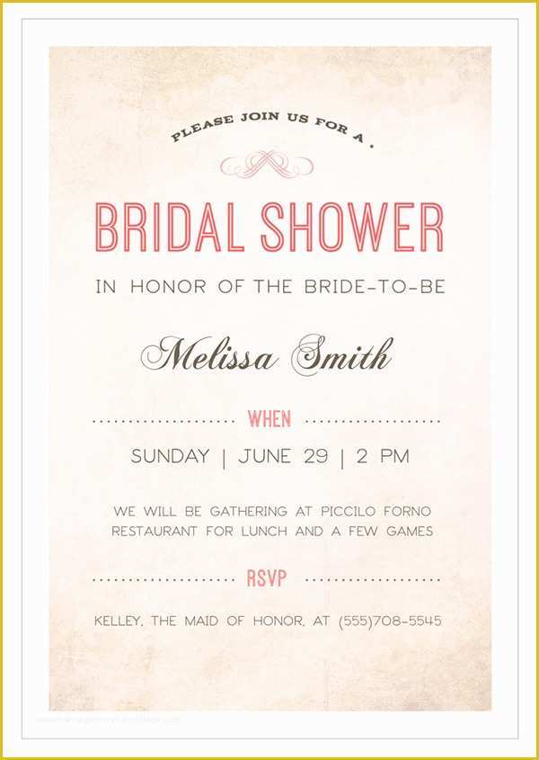 Free Printable Bridal Shower Invitations Templates Of Bridal Shower Invitations Free Templates – orderecigsjuice