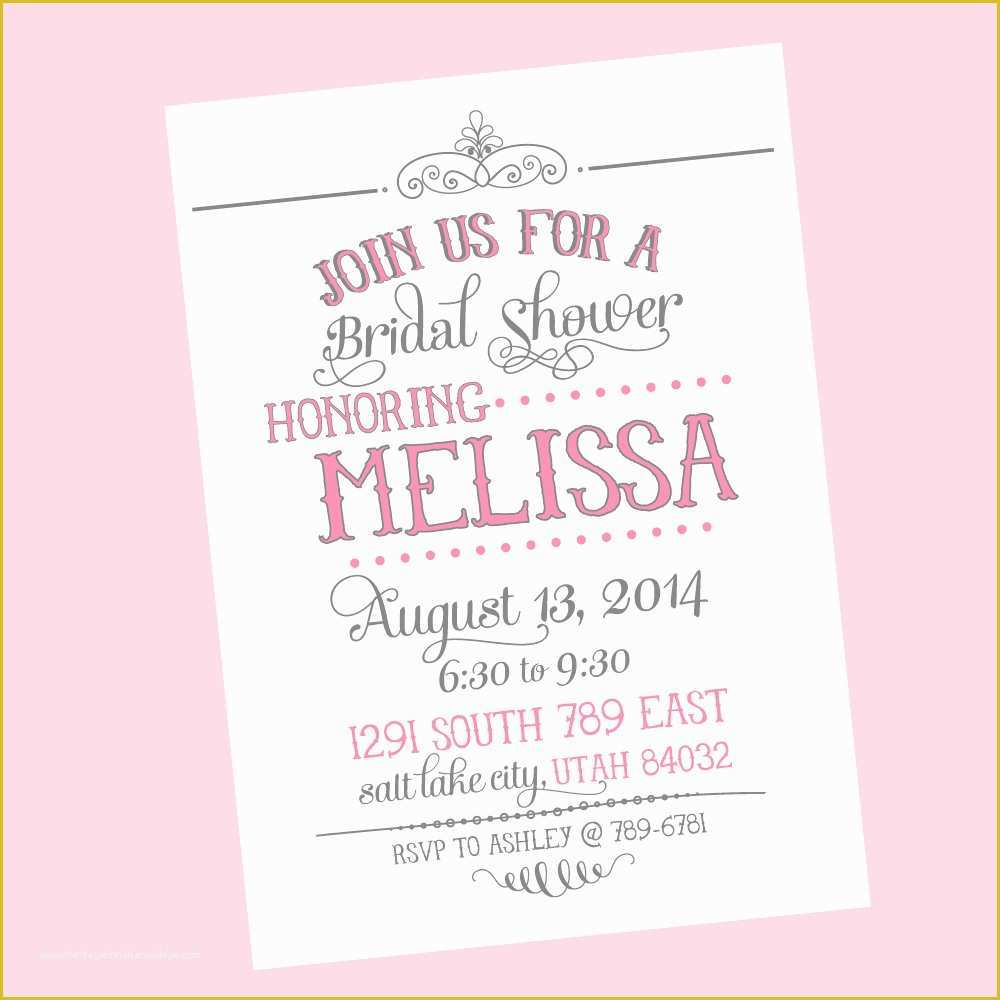 Free Printable Bridal Shower Invitations Templates Of Free Printable Wedding Shower Invitations Templates