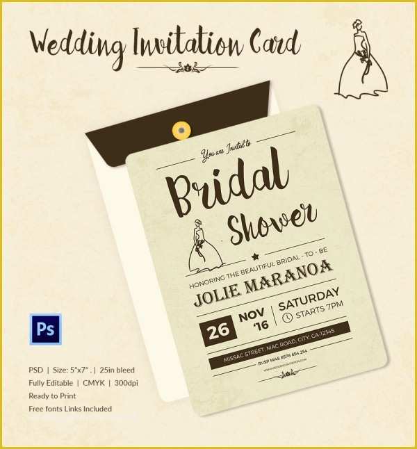 Free Printable Bridal Shower Invitations Templates Of Wedding Invitation Template 71 Free Printable Word Pdf