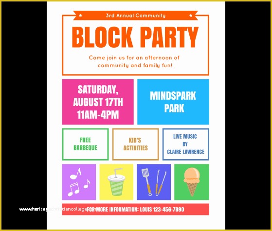 Free Printable Brochure Templates Of Download This Block Party Flyer Template and Other Free