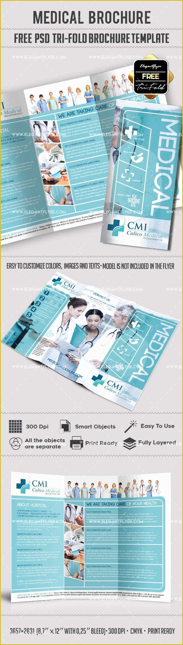 Free Printable Brochure Templates Of Medical Tri Fold Brochure Template Free – by Elegantflyer