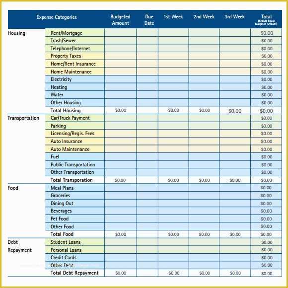 Free Printable Budget Template Monthly Of 10 Monthly Bud Samples