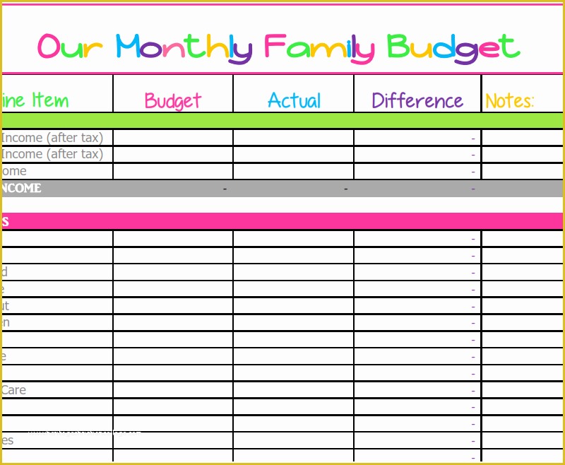 Free Printable Budget Template Monthly Of Bud Templates What Mommy Does