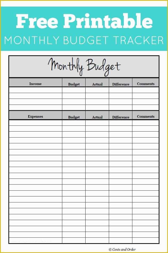 Free Printable Budget Template Monthly Of Free Monthly Bud Printable Diy Ideas