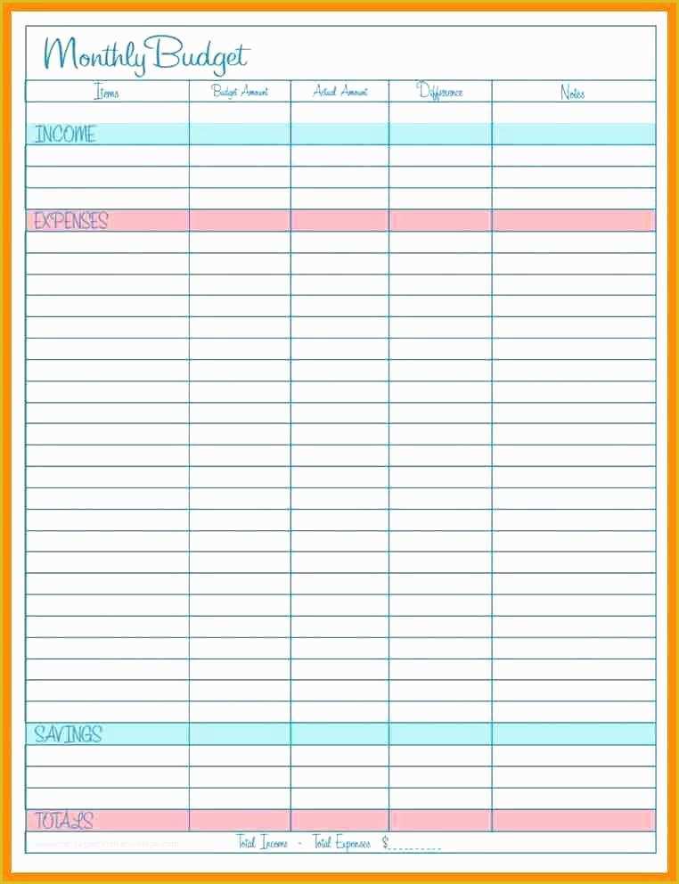 Free Printable Budget Template Monthly Of Free Monthly Bud Template Printable Calendar Templates
