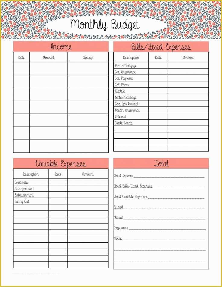 Free Printable Budget Template Monthly Of Free Monthly Bud Worksheet Excel Samplebusinessresume