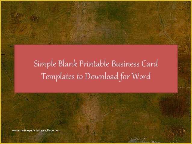Free Printable Business Card Templates for Word Of Easy Blank Printable Business Card Layout Templates for Word