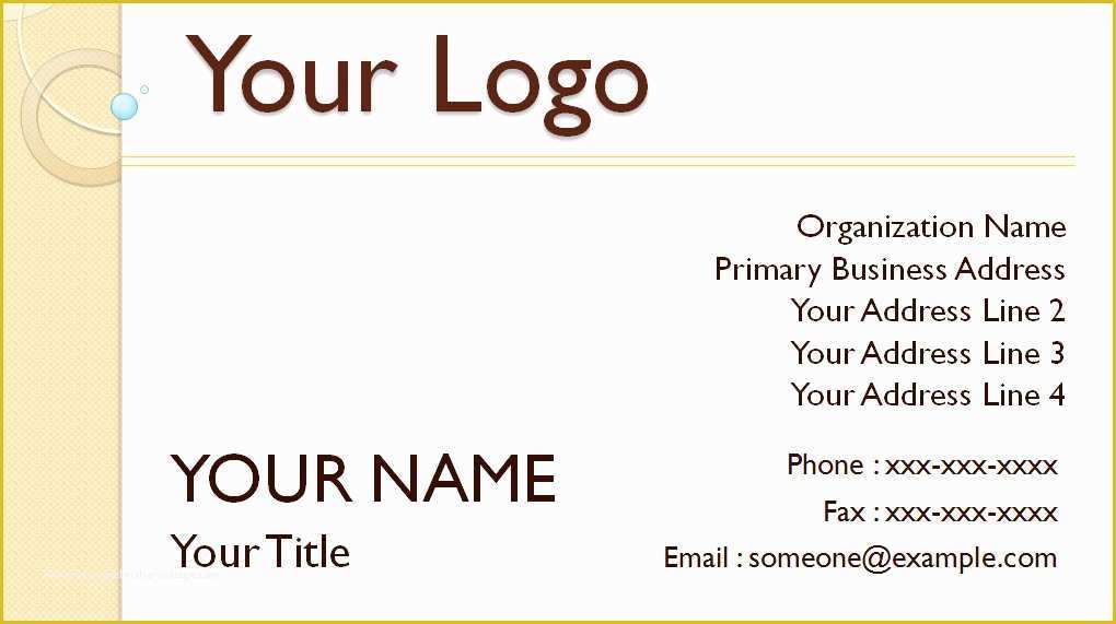 Free Printable Business Card Templates for Word Of Free Printable Business Card Template