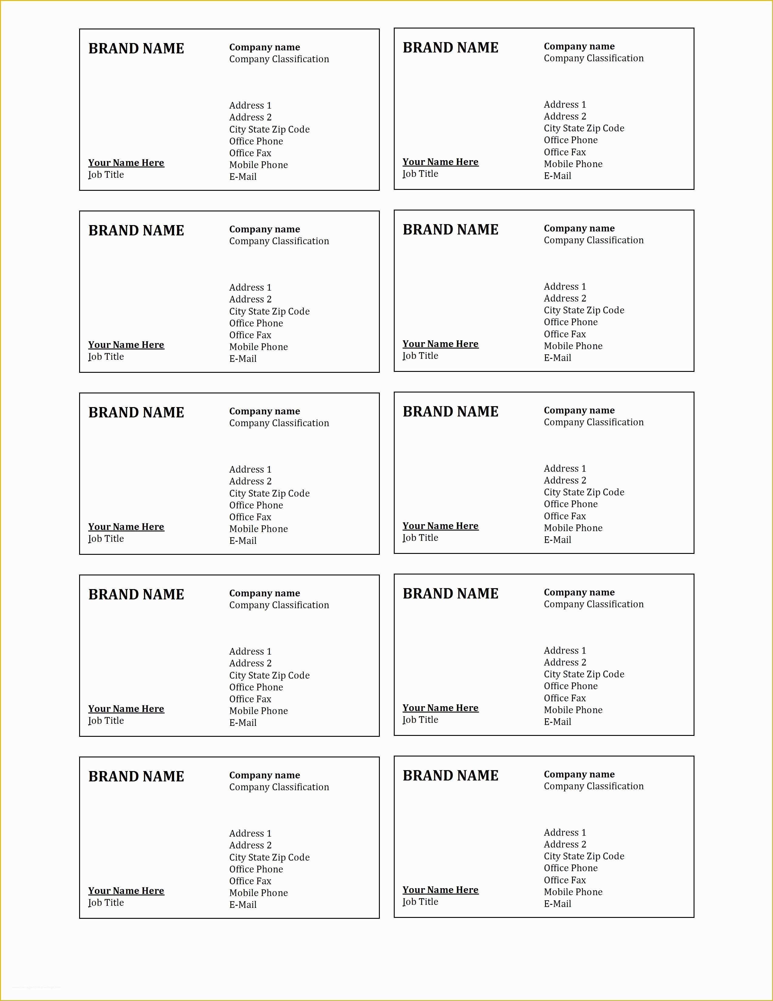Free Printable Business Card Templates for Word Of Unique Make Your Own Business Cards Free Printable