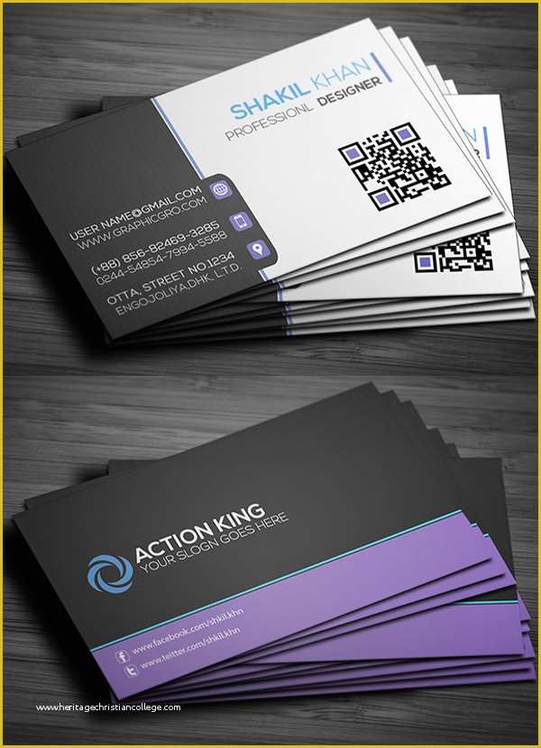 Free Printable Business Card Templates Of Free Business Cards Psd Templates Print Ready Design