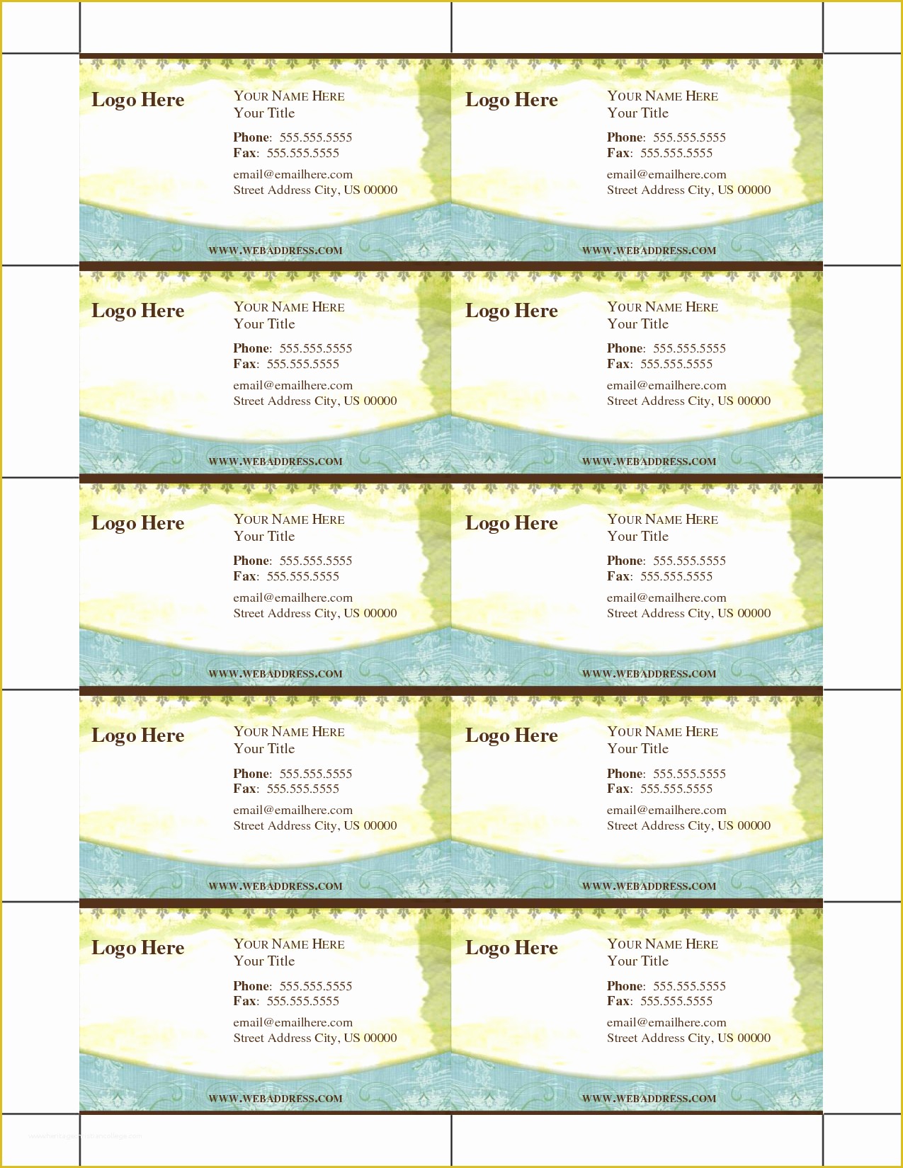 Free Printable Business Card Templates Of Free Printable Business Cards Templates