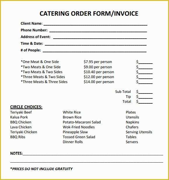 Free Printable Catering Invoice Template Of 11 Catering Invoice Templates – Free Samples Examples