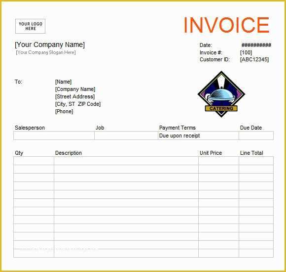 Free Printable Catering Invoice Template Of 11 Catering Invoice Templates – Free Samples Examples