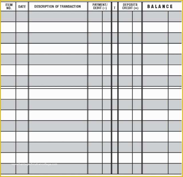 38 Free Printable Check Register Templates