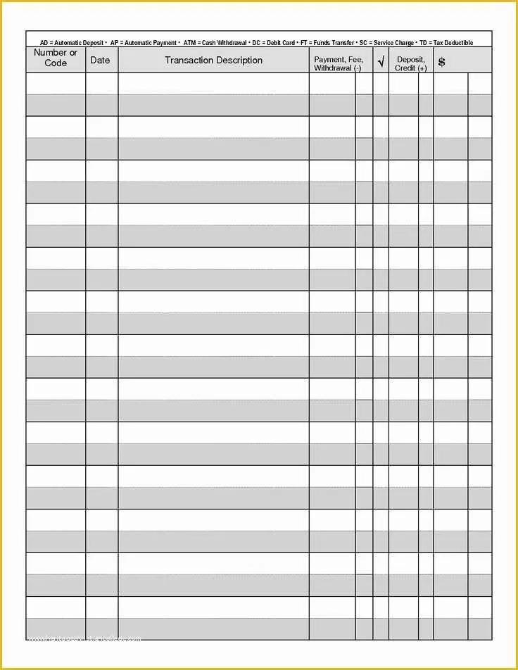 Free Printable Check Register Templates Of Best 25 Checkbook Register Ideas On Pinterest