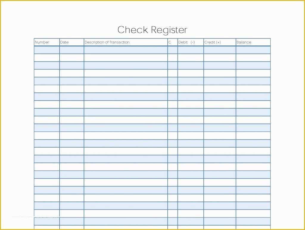 Free Printable Check Register Templates Of Blank Transaction Register Blank Printable Check Register